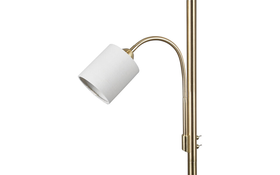 HLW LED LED Vloerlamp Trion Hotia - Ronde Vloerlamp met Twee Lichtbronnen en E27 Fitting