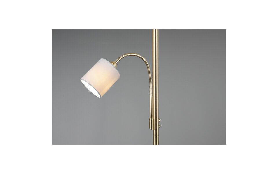 HLW LED LED Vloerlamp Trion Hotia - Ronde Vloerlamp met Twee Lichtbronnen en E27 Fitting