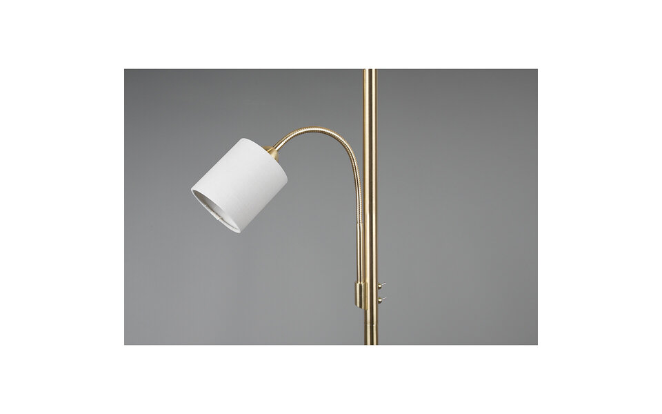 HLW LED LED Vloerlamp Trion Hotia - Ronde Vloerlamp met Twee Lichtbronnen en E27 Fitting