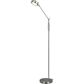 Dimbare LED Vloerlamp 6.5W - Mat Nikkel, Aluminium