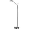 HLW LED LED Vloerlamp 6.5W - Dimbaar met Aanpasbare Kleur, Mat Nikkel & Aluminium