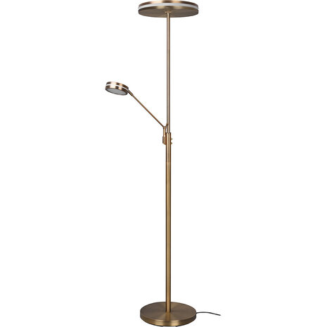 HLW LED LED Vloerlamp Dimbaar 5W - Bronzen Vloerlamp met Aanpasbare Kleur