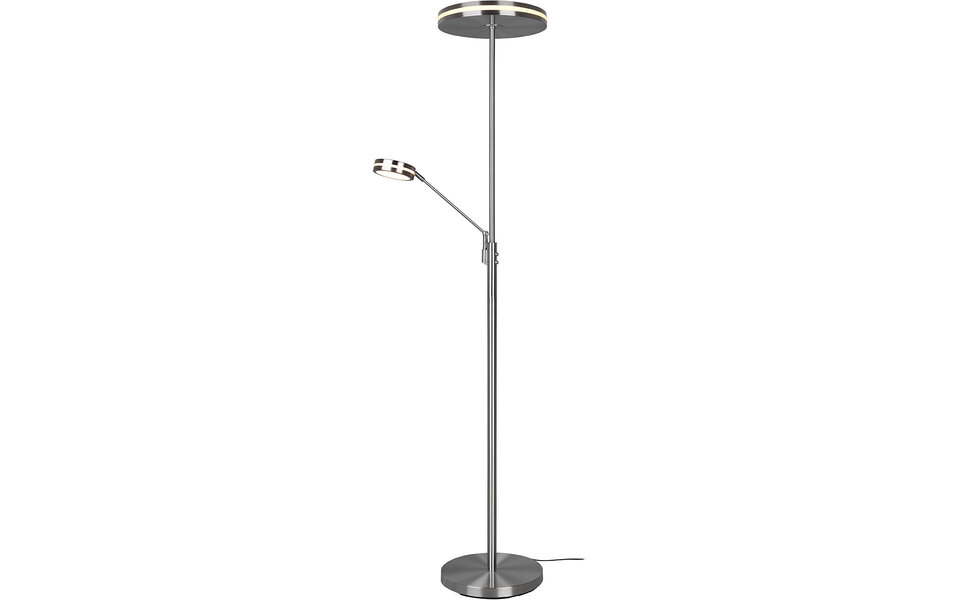 HLW LED LED Vloerlamp 5W - Dimbaar, Aanpasbare Kleur & Mat Nikkel Design