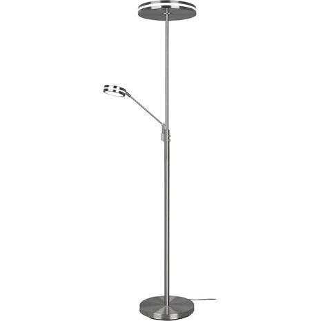 HLW LED LED Vloerlamp 5W - Dimbaar, Aanpasbare Kleur & Mat Nikkel Design
