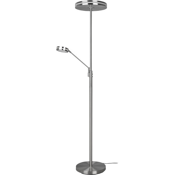 HLW LED LED Vloerlamp 5W - Dimbaar, Aanpasbare Kleur & Mat Nikkel Design