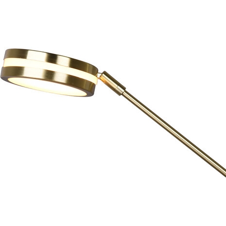 HLW LED Gouden Dimbare LED Vloerlamp - 5W LED, Mat Goud & Aanpasbare Kleur