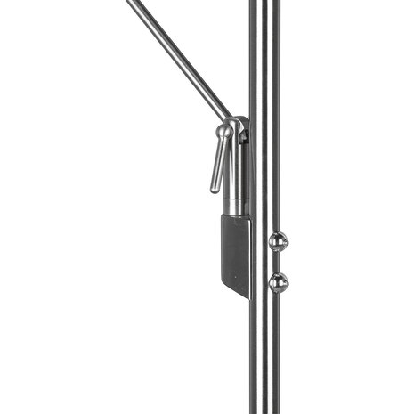 HLW LED Stijlvolle Dimbare LED Vloerlamp 5W met Mat Nikkel en Aanpasbare Kleur