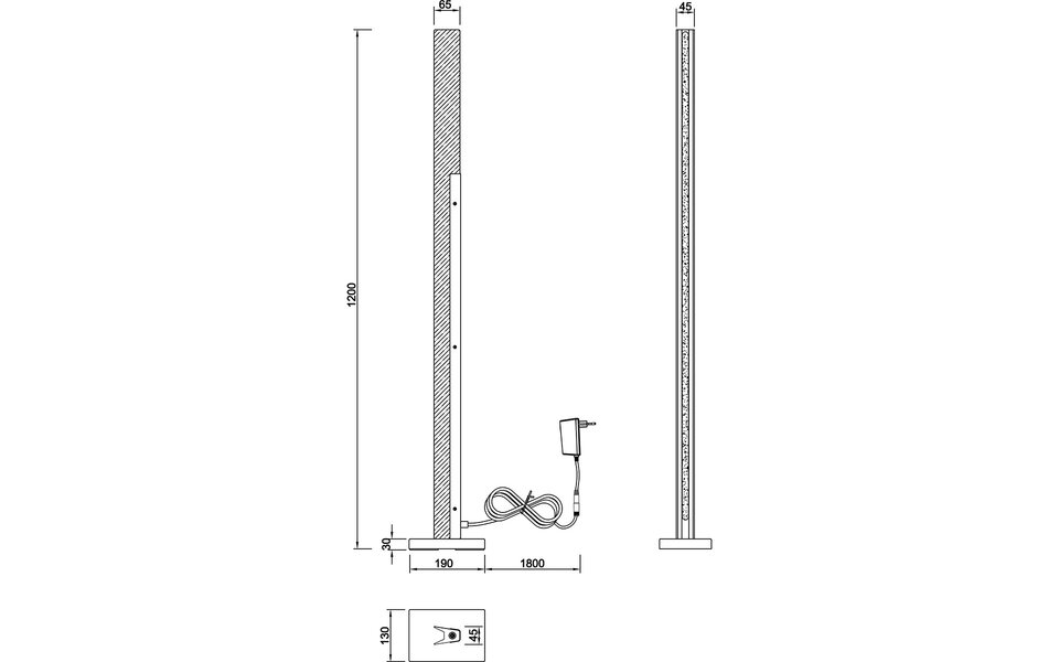 HLW LED LED Vloerlamp 16W Dimbaar - Verstelbare Beam Angle - Warm Wit 2700K–3000K - Zwart of Wit