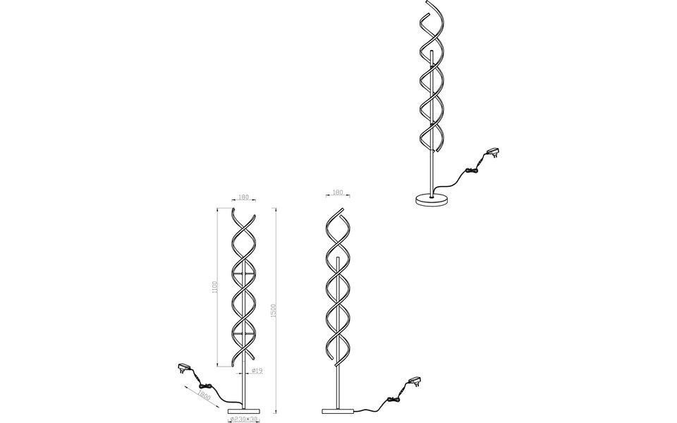 HLW LED Trion Sarina Dimbare LED Vloerlamp 32W - Aanpasbare Kleur & Modern Design