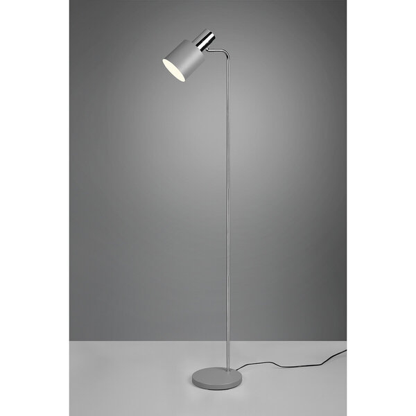 HLW LED Stijlvolle LED Vloerlamp Trion Alimo in Mat Grijs Aluminium met E27 Fitting