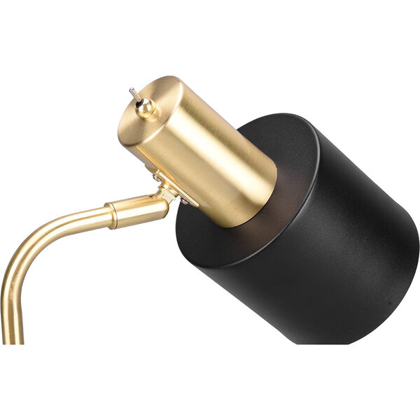 HLW LED Stijlvolle LED Vloerlamp Trion Alimo met Mat Zwart & Gouden Armatuur, E27