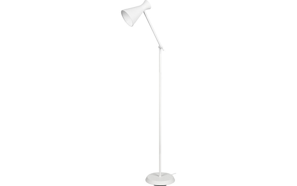 HLW LED LED Vloerlamp Trion Ewomi - Witte Vloerlamp met E27 Fitting en Voetschakelaar