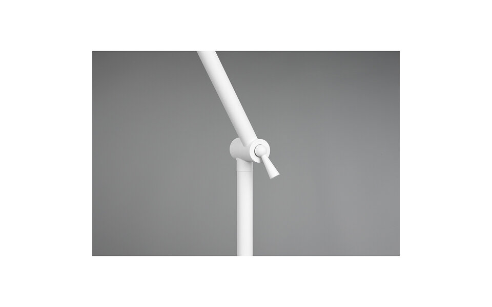 HLW LED LED Vloerlamp Trion Ewomi - Witte Vloerlamp met E27 Fitting en Voetschakelaar