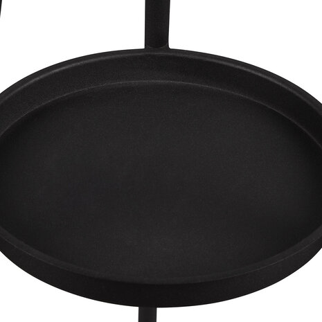 HLW LED LED Vloerlamp Trion Loet - Zwarte Metalen Vloerlamp met E27 Fitting en Taupe Lichtvenster