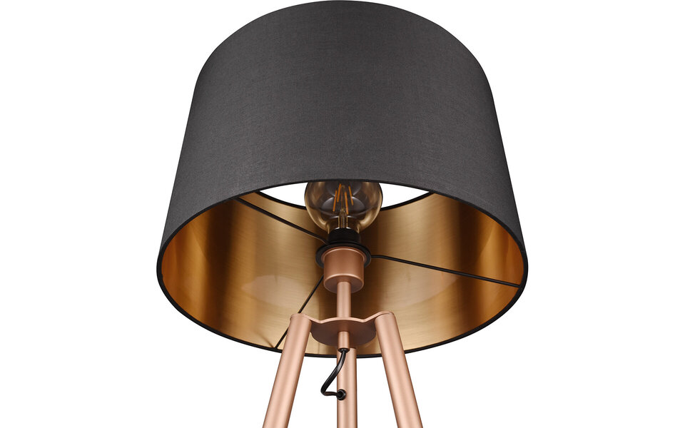 HLW LED LED Vloerlamp Trion Loet - Elegante Metalen Vloerlamp Coffee Kleur met E27 HLW LED LED Vloerlamp Trion Loet - Elegante Metalen Vloerlamp Coffee Kleur met E27