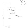 HLW LED LED Vloerlamp Trion Julina - Verstelbaar, E27 Fitting & Beige Textiel