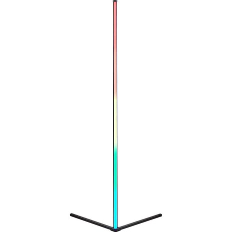 HLW LED LED Vloerlamp 10W - Zwarte Dimbare RGB Vloerlamp met Verstelbare Beam Angle