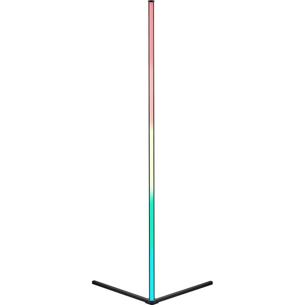 HLW LED LED Vloerlamp 10W - Zwarte Dimbare RGB Vloerlamp met Verstelbare Beam Angle