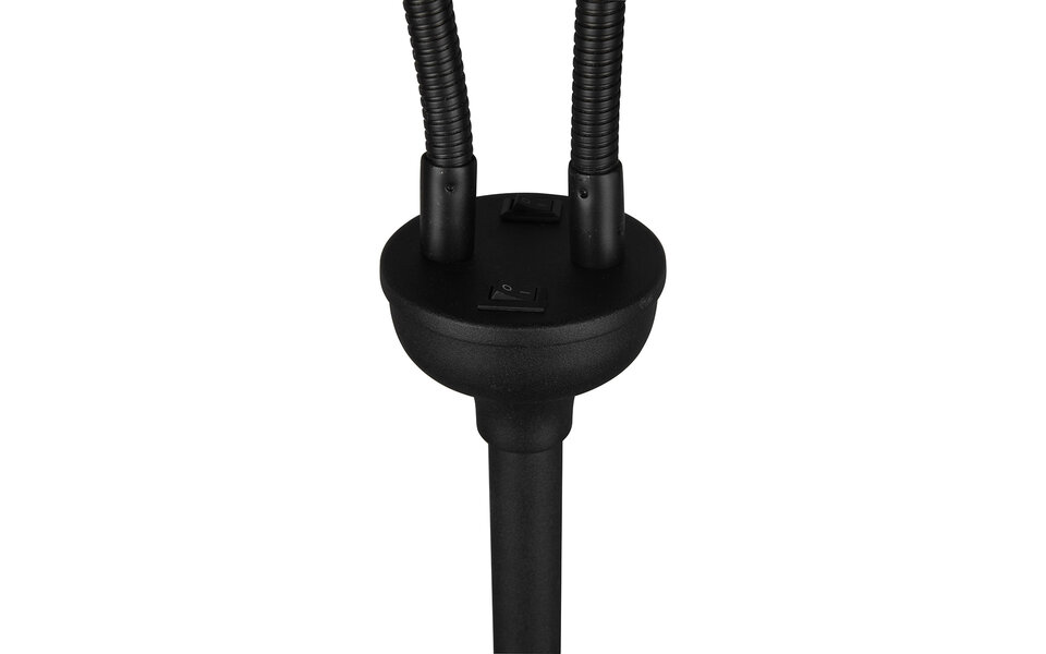 HLW LED LED Vloerlamp Trion Moty - 2-lichts Metalen Vloerlamp in Mat Zwart