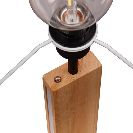 HLW LED Dimbare LED Vloerlamp Trion Hula - Mat Zwart Metalen Vloerlamp met E27 Fitting