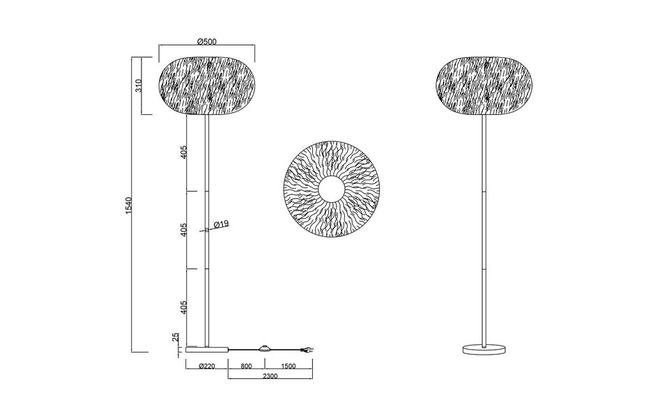 HLW LED LED Vloerlamp Trion Fluffy Taupe - Synthetisch Pluche & E27 LED lamp