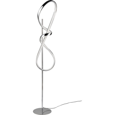 HLW LED LED Vloerlamp 27W - Dimbaar, Metaal, Natuurlijk Wit 4000K - Glans Chroom