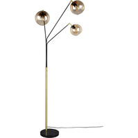 LED Vloerlamp Trion Tonton - 3-lichts Metalen Zwart/Goud LED Vloerlamp Trion Tonton - 3-lichts Metalen Zwart/Goud