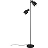 HLW LED LED Vloerlamp Trion Guido - 2-lichts Mat Zwarte Metalen Vloerlamp met IP20
