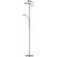 Dimbare LED Vloerlamp Trion Spat 20W - Rond & Mat Chroom