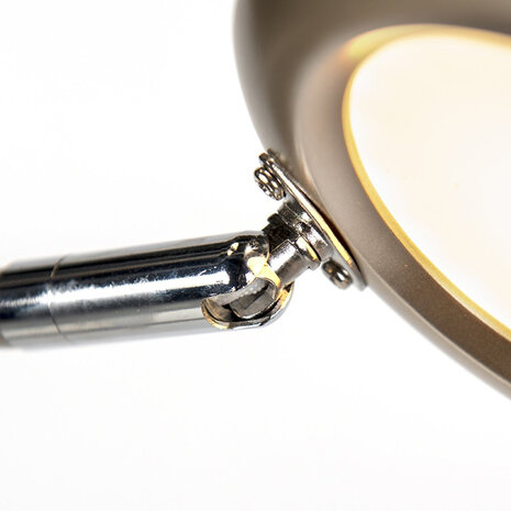 HLW LED LED Vloerlamp Trion Spat 20W + 3W - Dimbaar, Aanpasbare Kleur & Mat Chroom