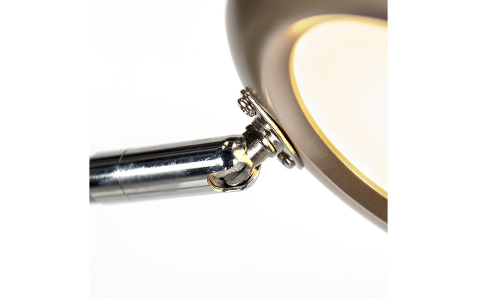 HLW LED LED Vloerlamp Trion Spat 20W + 3W - Dimbaar, Aanpasbare Kleur & Mat Chroom