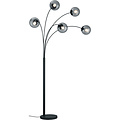 LED Vloerlamp Trion Balina met 5 E14 Fittingen - Mat Antraciet & Aluminium LED Vloerlamp Trion Balina met 5 E14 Fittingen - Mat Antraciet & Aluminium