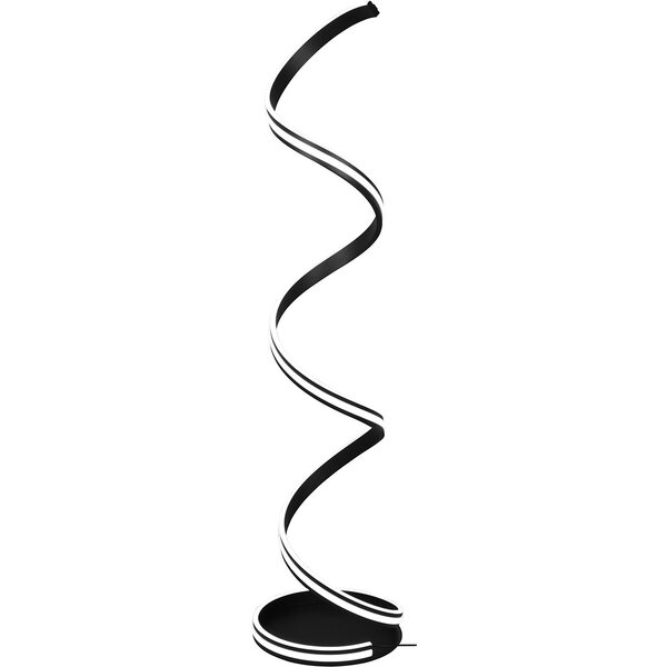 HLW LED Trion Sunico 34W Dimbare LED Vloerlamp - Mat Zwart, Aanpasbare Kleur & Aluminium