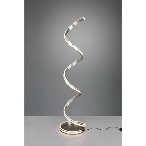 HLW LED LED Vloerlamp 34W Dimbaar - Trion Sunico Mat Nikkel Aluminium