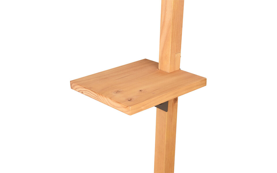 HLW LED LED Vloerlamp Rodano - Mat Bruin Houten Vloerlamp met E27 Fitting & Voetschakelaar