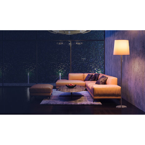 HLW LED LED Vloerlamp Aigi Rosa - Zwarte & Witte Aluminium Vloerlamp met E27 Fitting