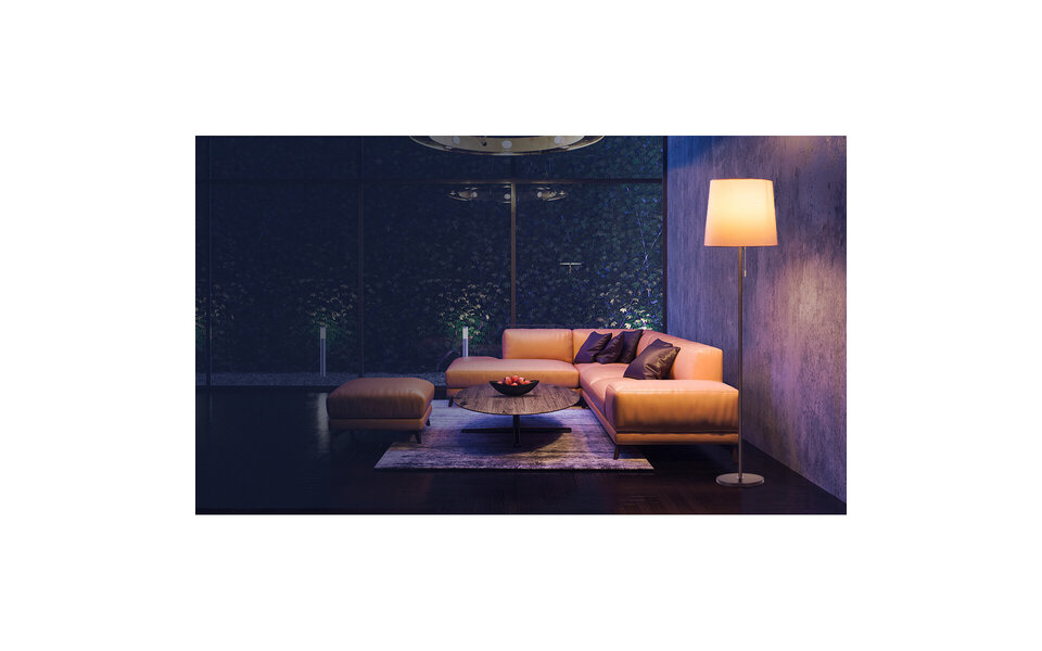 HLW LED LED Vloerlamp Aigi Rosa - Zwarte & Witte Aluminium Vloerlamp met E27 Fitting