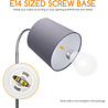 HLW LED LED Vloerlamp Aigi Rolo met E14 fitting - Mat Grijs Aluminium, Rond Lichtvenster