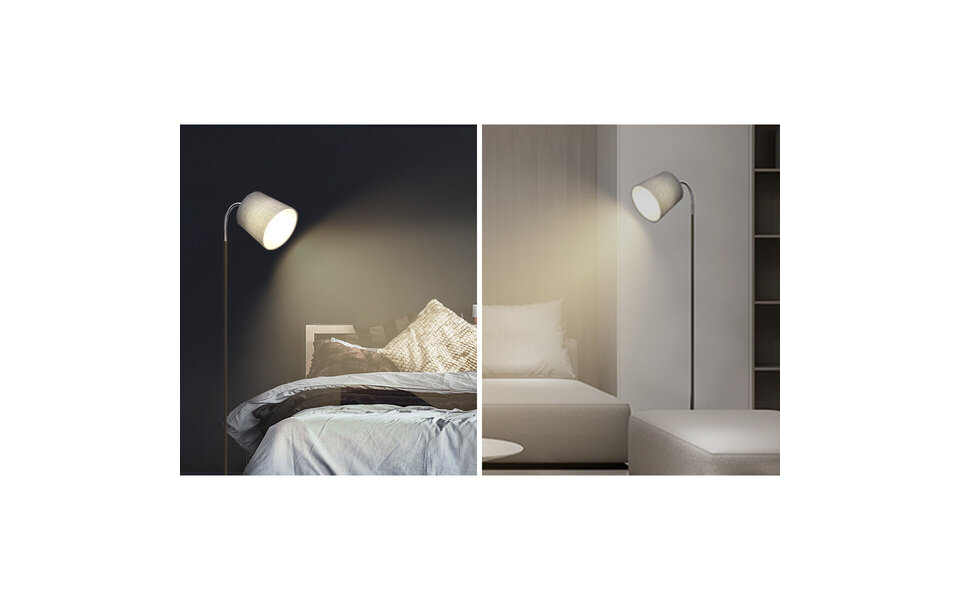 HLW LED LED Vloerlamp Aigi Rolo met E14 fitting - Mat Grijs Aluminium, Rond Lichtvenster HLW LED LED Vloerlamp Aigi Rolo met E14 fitting - Mat Grijs Aluminium, Rond Lichtvenster