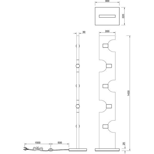HLW LED LED Vloerlamp Trion Taylan - 5-lichts, Beam Angle Verstelbaar & Antiek Nikkel
