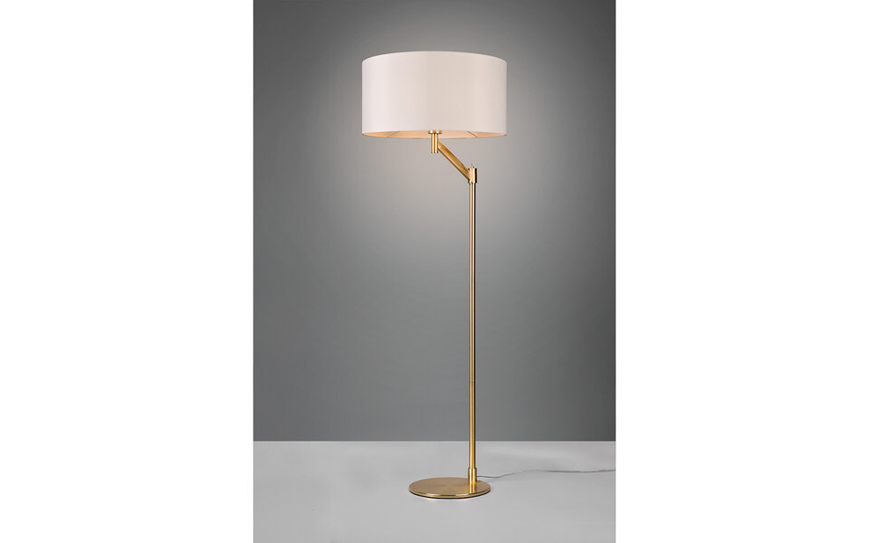 HLW LED Elegante LED Vloerlamp Mat Goud - Trion Cindy Vloerverlichting met E27 Fitting