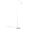 HLW LED LED Vloerlamp Verstelbaar - Mat Wit Metalen Vloerlamp met E27 Fitting