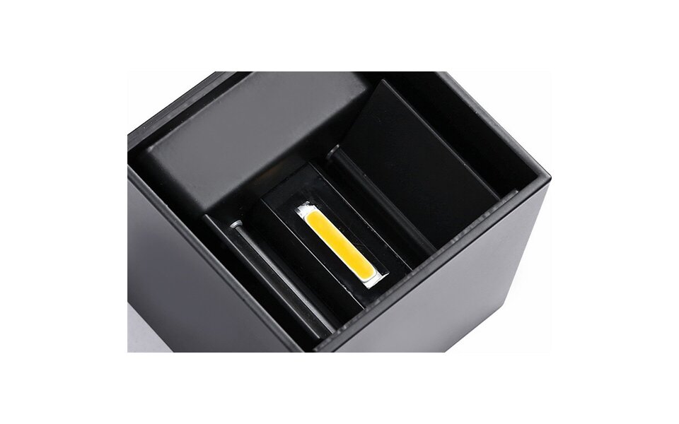 Velvalux Zwarte & Witte LED Vloerlamp en Wandlamp Velvalux 6W, IP65, Warm Wit 2700K–3000K, Beam Angle Verstelbaar