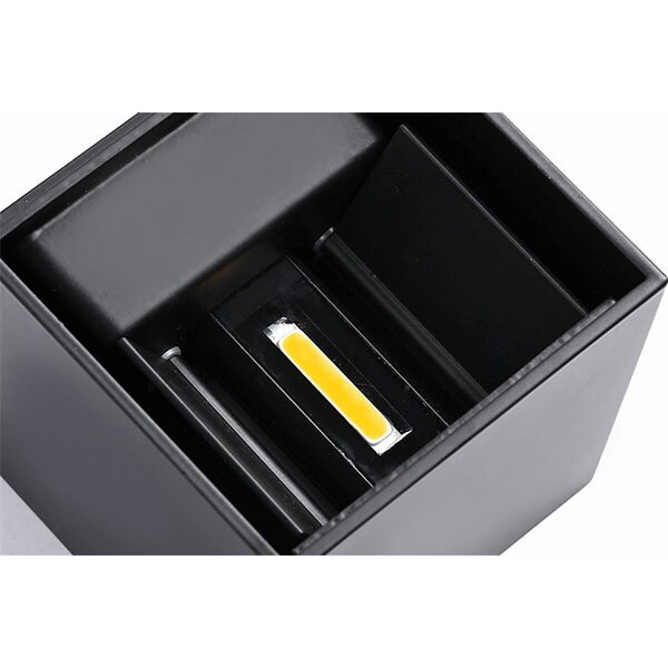 Velvalux Zwarte & Witte LED Vloerlamp en Wandlamp Velvalux 6W, IP65, Warm Wit 2700K–3000K, Beam Angle Verstelbaar