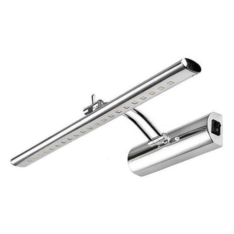 HLW LED LED lamp 6W - Verstelbare LED vloerlamp in glans chroom aluminium