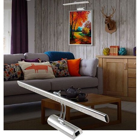 HLW LED LED lamp Verstelbaar 4W - Ovale LED Vloerlamp in Glans Chroom Aluminium