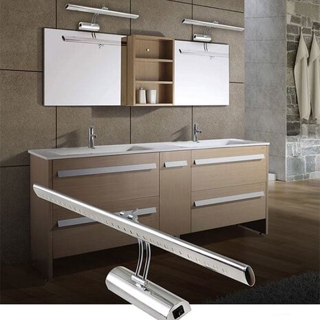 HLW LED LED lamp Verstelbaar 4W - Ovale LED Vloerlamp in Glans Chroom Aluminium