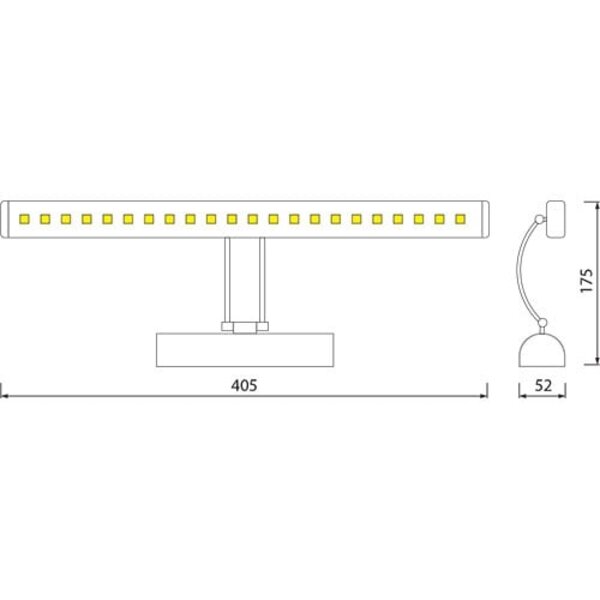 HLW LED LED lamp Verstelbaar 4W - Ovale LED Vloerlamp in Glans Chroom Aluminium