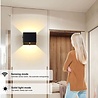 HLW LED Draadloze LED Wandlamp met Bewegingssensor - Warm Wit 2700K - Aluminium & Oplaadbaar