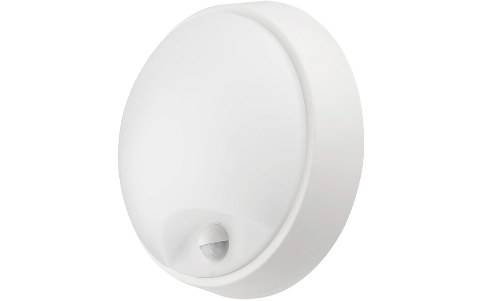 HLW LED Kozolux LED Wandlamp met Sensor 20W - Warm Wit 3000K, IP54, Wit Rond Design